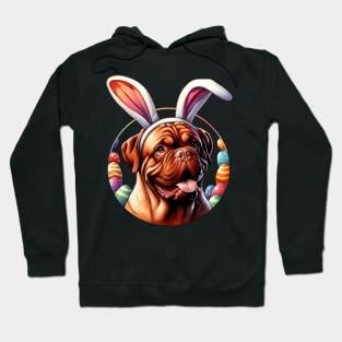 Dogue de Bordeaux Enjoys Easter with Bunny Ears Hoodie